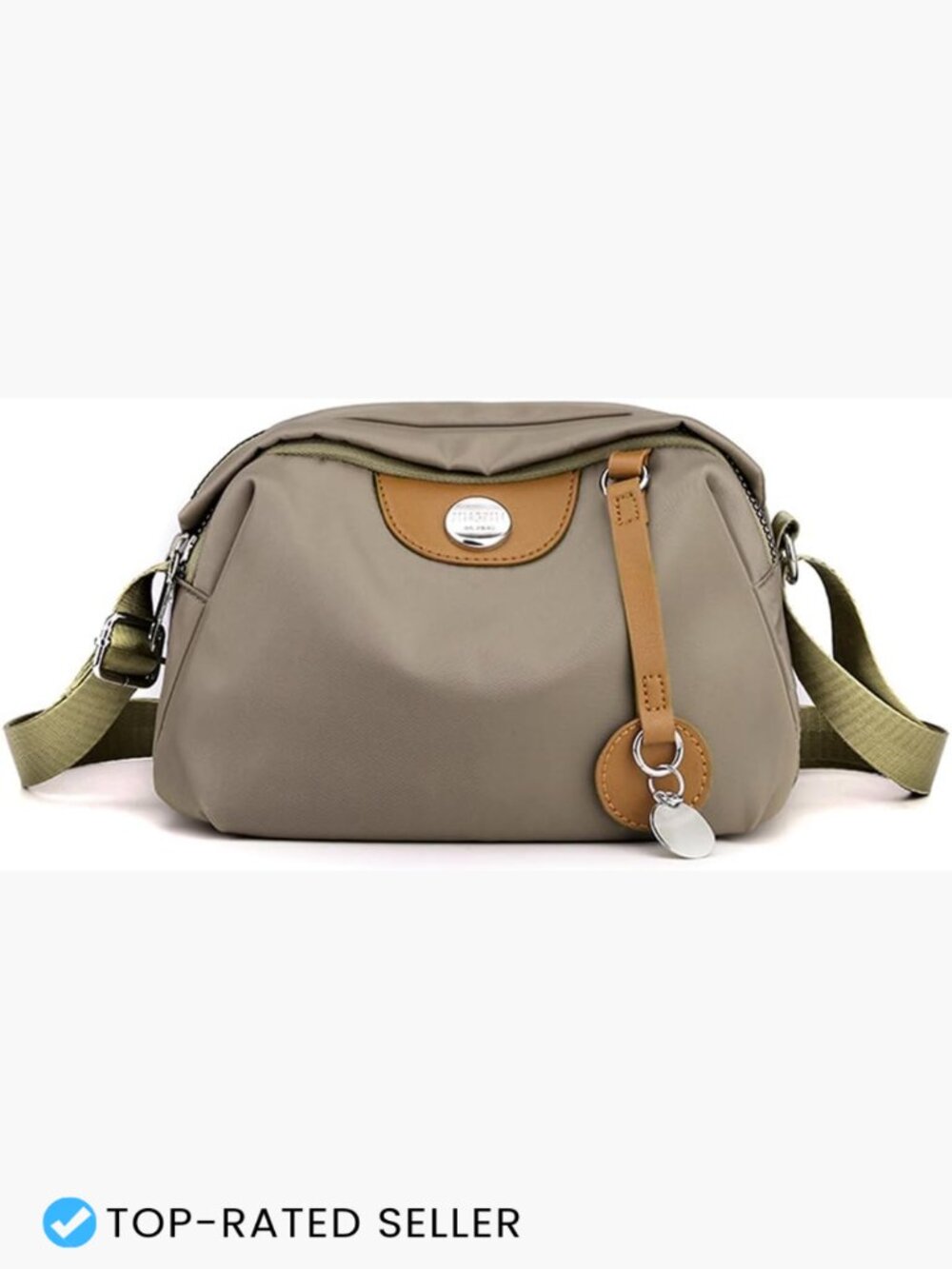 Small Nylon Crossbody Bag Water Resistant Adjustable Strap Everyday Travel